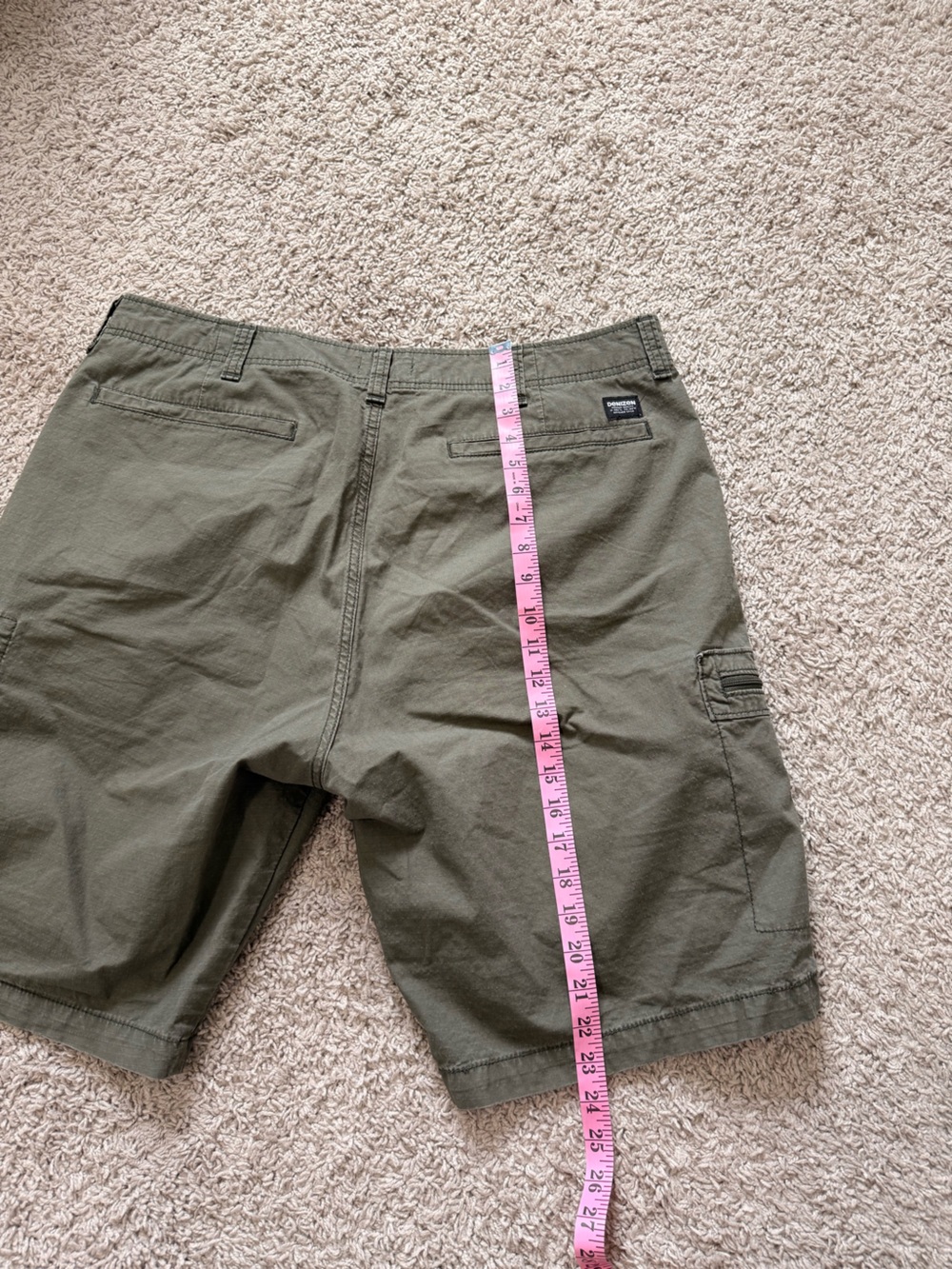 Denizen from Levi's Olive Green Utility Shorts - Picture 6 of 8